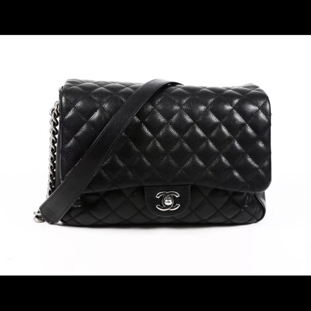 CHANEL Rock in Rome Bag, Med Blk Quilted Caviar **PRICE FIRM
